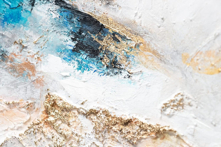 YS-Art Abstrakt Acryl Gemälde auf Leinwand Smaragd handgemalt Wandbilder Wohnzimmer modern Wohndekor