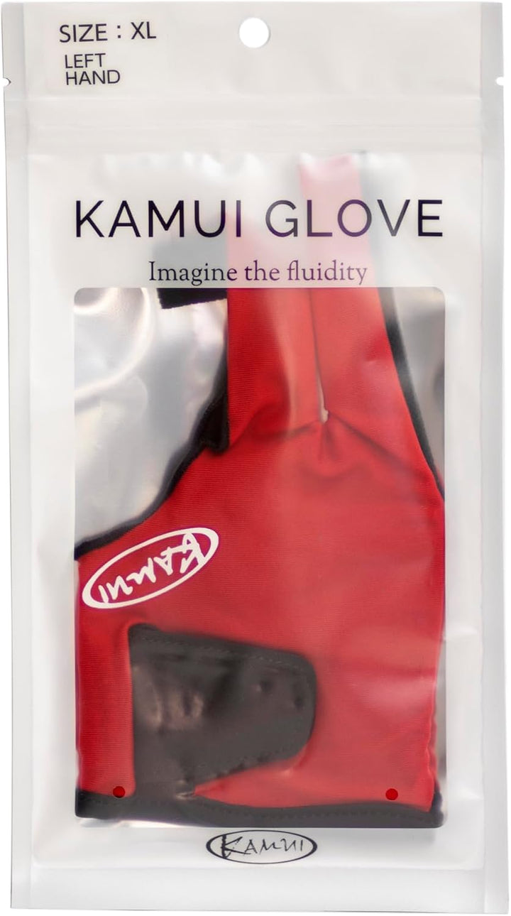 KAMUI Billardhandschuh QuickDry für linke Hand, Rot, M