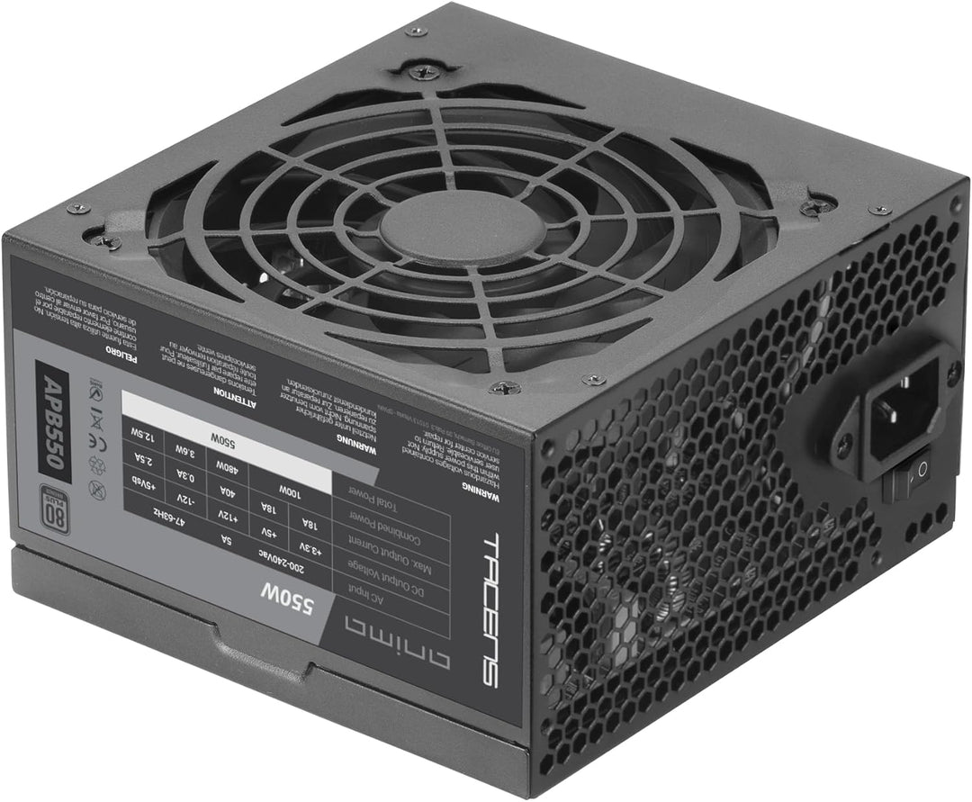 Tacens Anima APB550, Netzteil PC ATX 550W, 80Plus Bronze, 85% SMD Technologie, Ultraleiser 12cm Lüft