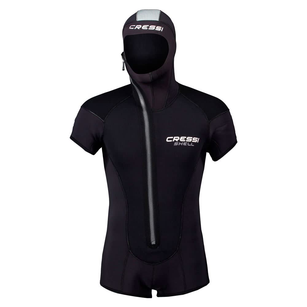 Cressi Shell Jacket Multi Thickness Man - Jacke / Shorty Modularer Reissverschluss und Kapuze zum Ta