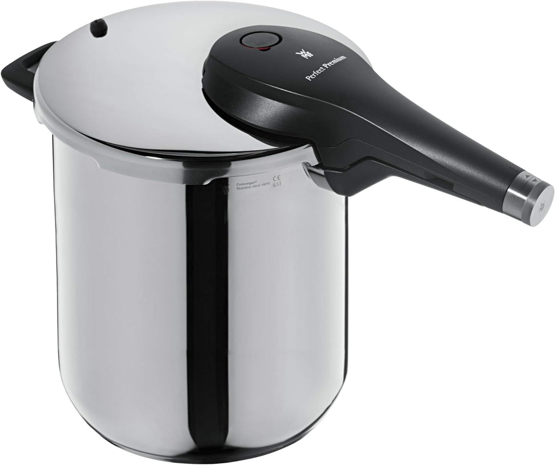 WMF Perfect Premium Schnellkochtopf Induktion 8,5l, Dampfkochtopf 22 cm, Nudeltopf Cromargan Edelsta