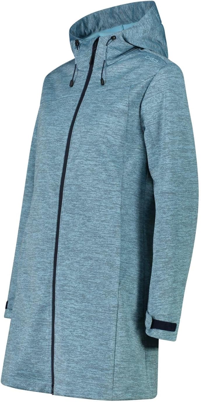 CMP Damen Hoodie Mantel 48 anice mel.-b. blue, 48 anice mel.-b. blue