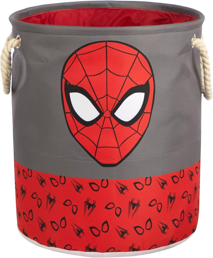 Idea Nuova Marvel Spiderman Aufbewahrungskorb-Set mit Seil-Tragegriffen, 3-teilig, verschiedene Grös