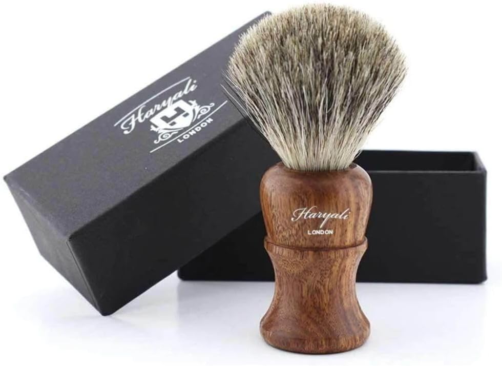 Haryali London Klassisches 5-in-1 Rasierset, Rasiermesser, Rasierpinsel, Rasierständer, Rasierschale
