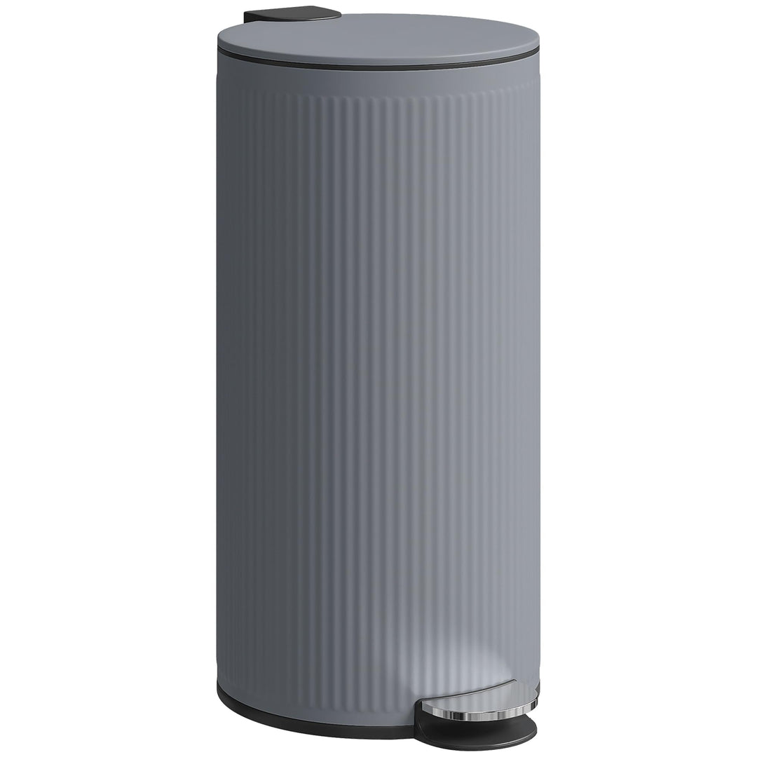 HOMCOM Mülleimer 30 L Treteimer mit Softclose-Deckel und Pedal, Abfallsammler mit abnehmbarem Innene