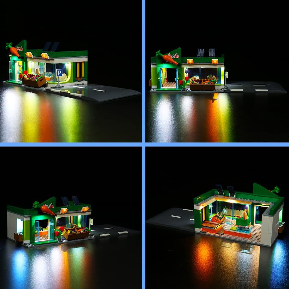 Led Licht Set Kompatibel mit LEGO Supermarkt Spielzeug-Shop, Led Beleuchtungs Set Compatible with LE