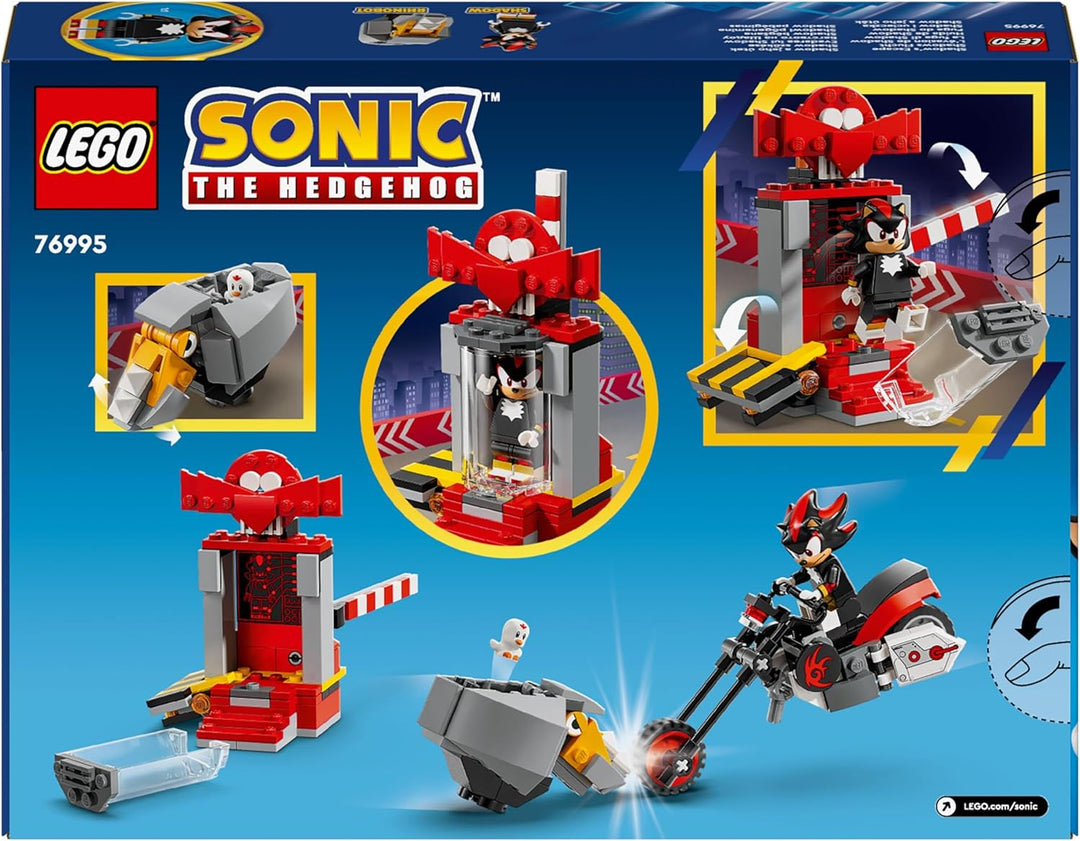 LEGO Sonic The Hedgehog Shadow The Hedgehog Flucht, Set mit Motorrad-Spielzeug und Figuren aus dem V
