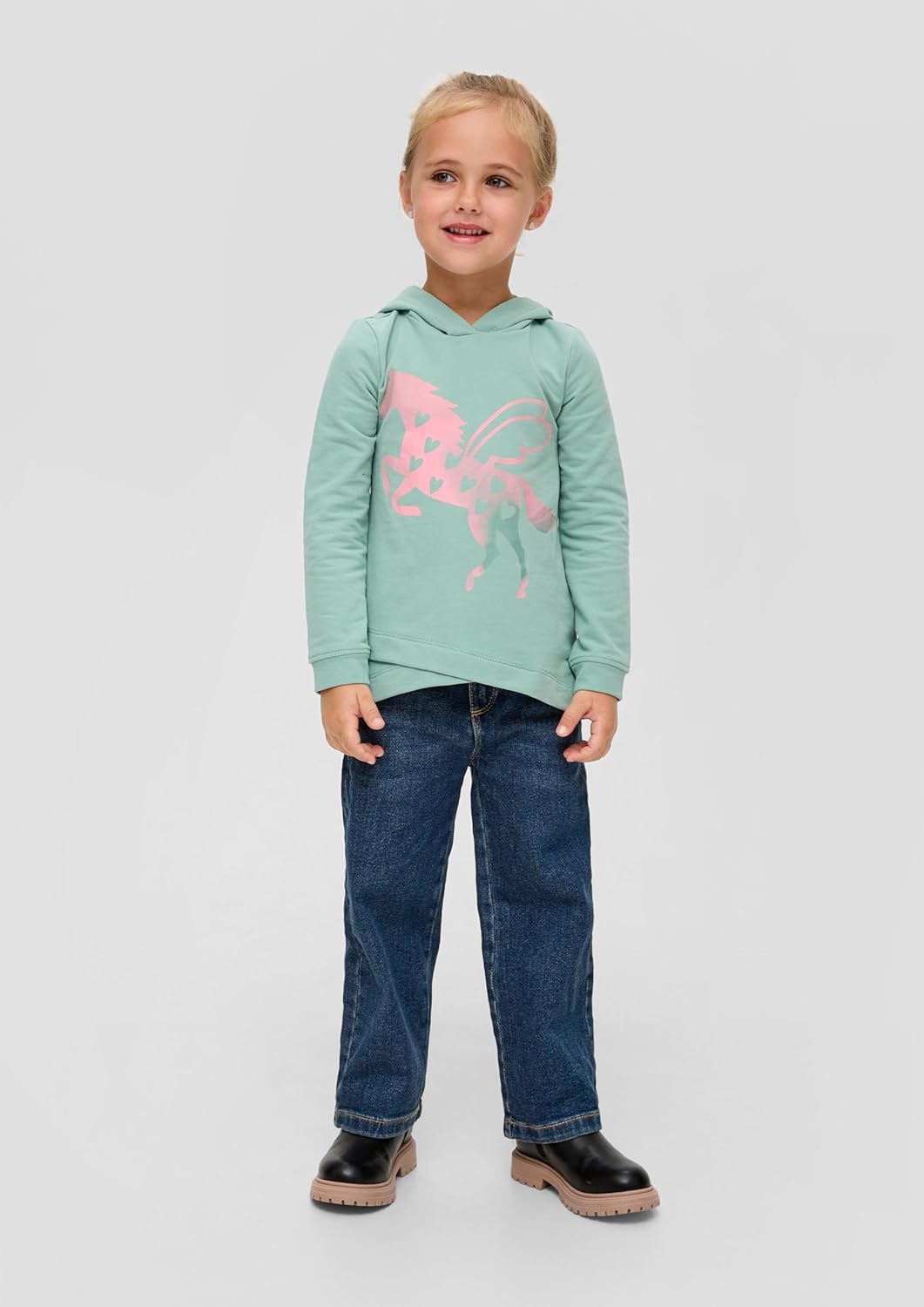 s.Oliver Junior Mädchen Jeans Hose, Wide Leg Blue 128