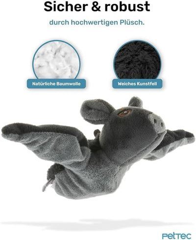 PetTec - Plush Toy Fledermaus Katzenspielzeug interaktiv zur Selbstbeschäftigung - Plüschtier Katze