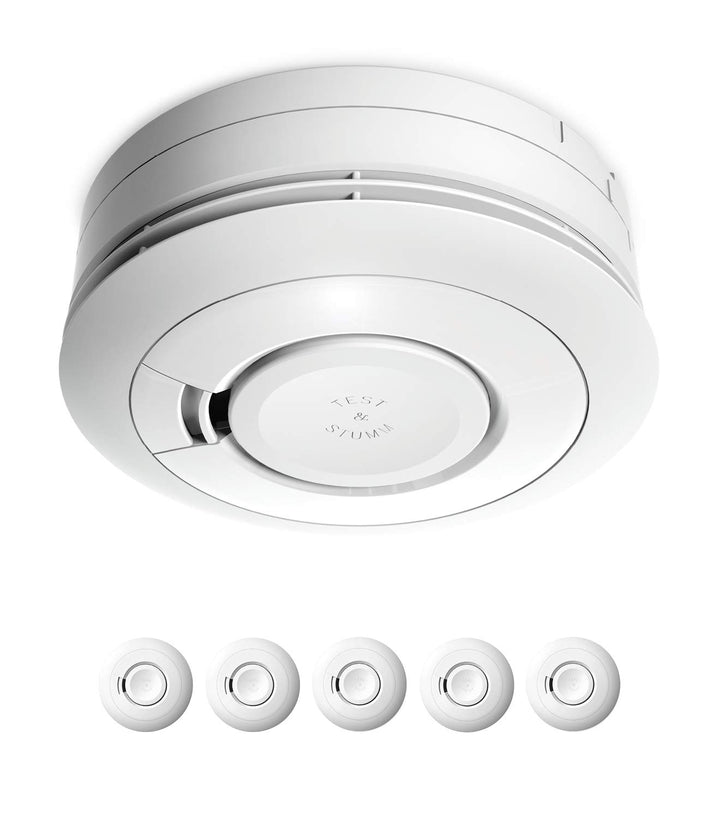 Ei Electronics Ei650 Rauchwarnmelder, Rauchmelder im 5er Set, Stand-alone-Gerät mit Batterie für 10