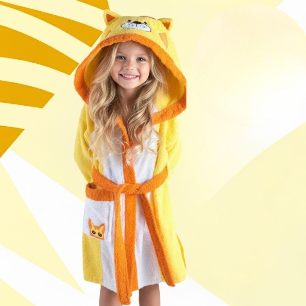Top Towel Unisex Kinder Tigre Baumwolle - Mädchen &amp; Jungen, Frottee 450g/m², Mit Kapuze &amp; Taschen, W