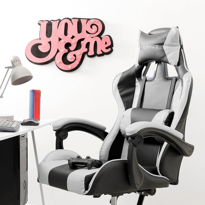 Baroni Home Gaming-Stuhl, ergonomischer Bürostuhl, gepolstert Gaming Sessel mit bequemer, Verstellba