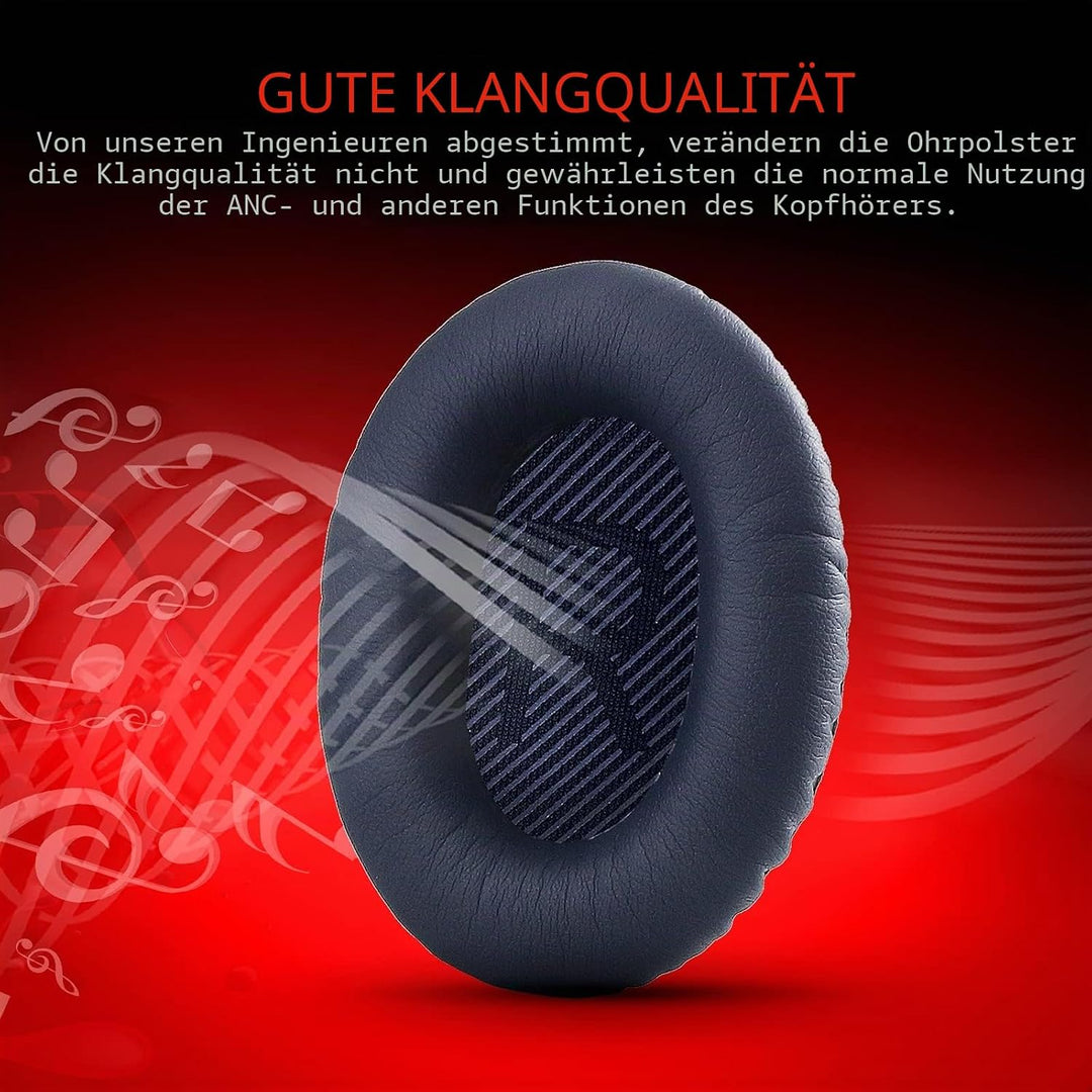 Premium Ohrpolster Ersatz für Bose Kopfhörer Ohrpolster kompatibel mit Bose QuietComfort 35 II / QC3