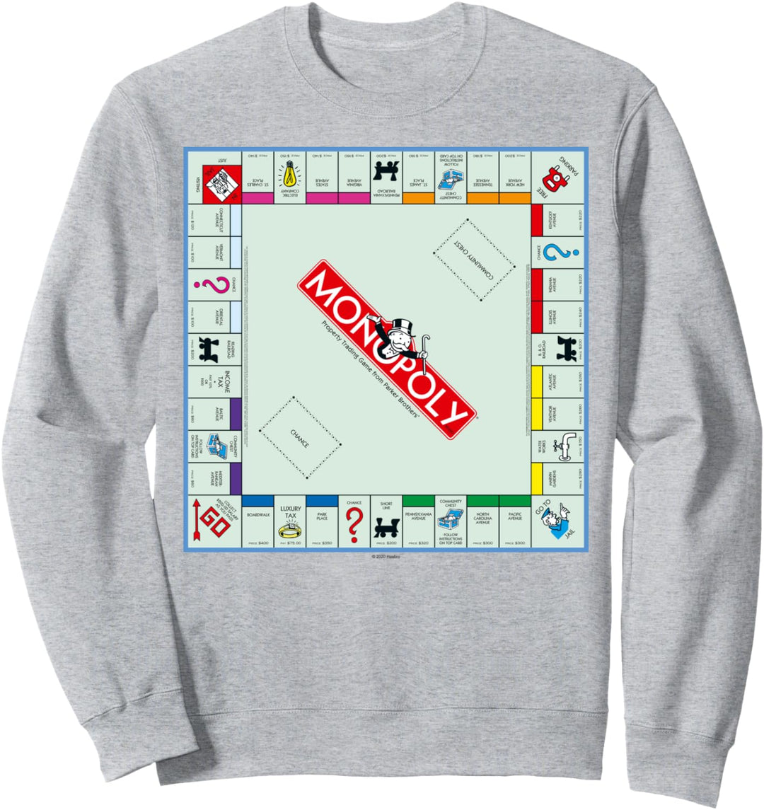 Monopoly Vintage Classic Board Game Color Logo Sweatshirt