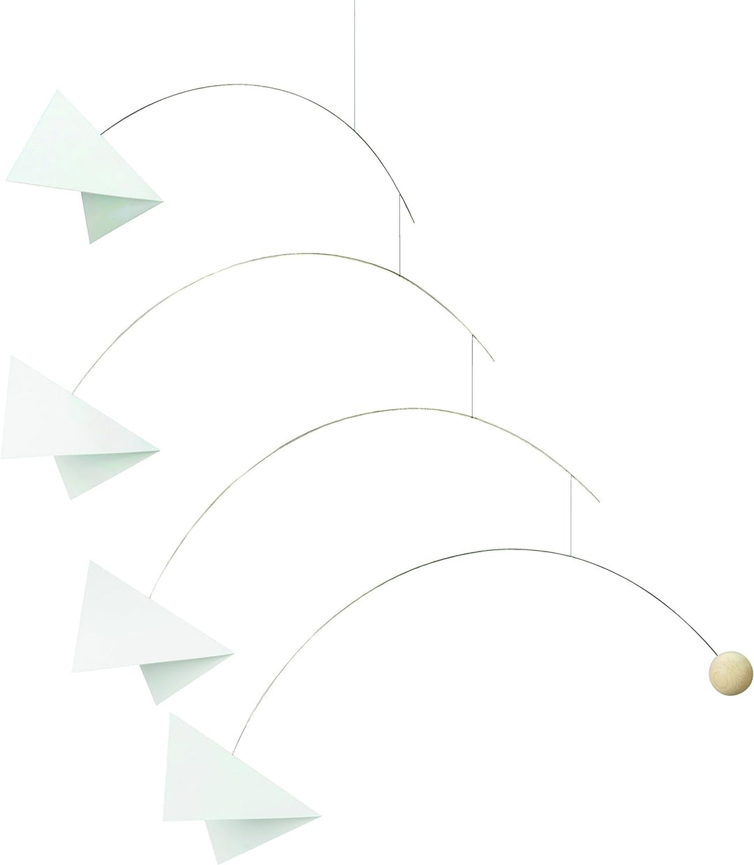 Flensted Mobiles Fatamorgana, Black & White Mobile, Stahl, schwarz/weiss, 55x61 cm