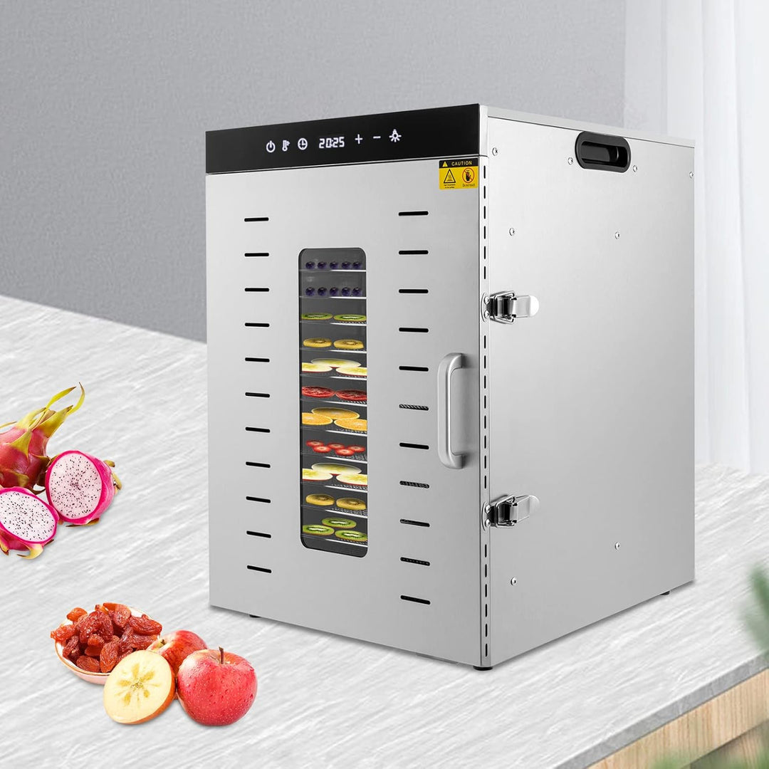 1500W Food Dehydrator Dörrgerät Obsttrockner Dörrautomat Lebensmitteltrockner SS-16H Obst Gemüse Kon