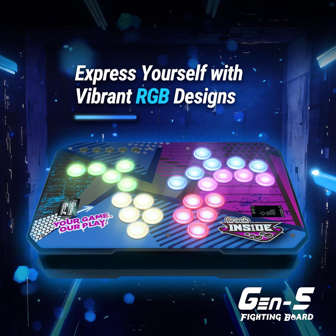 Brook Gaming GEN 5 Wired Fighting Board – Kompatibel mit PS5, PS4, NS, NS2 und PC/Ultra-niedrige Lat