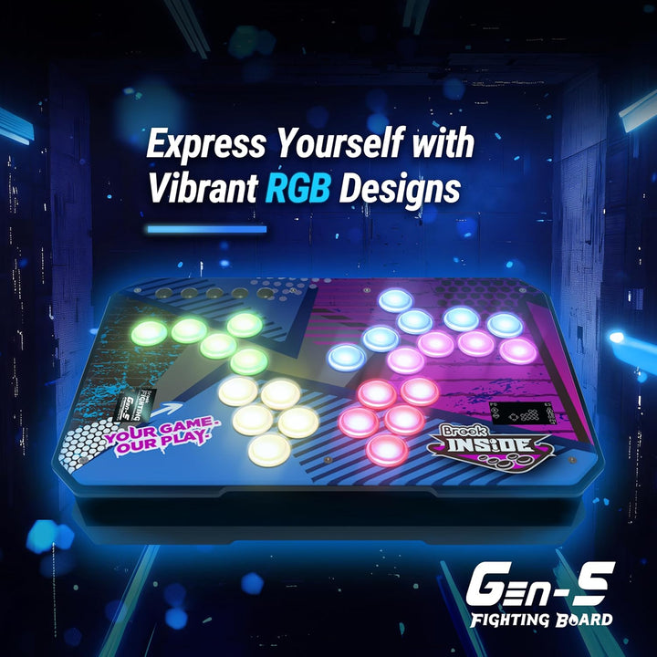 Brook Gaming GEN 5 Wired Fighting Board – Kompatibel mit PS5, PS4, NS, NS2 und PC/Ultra-niedrige Lat