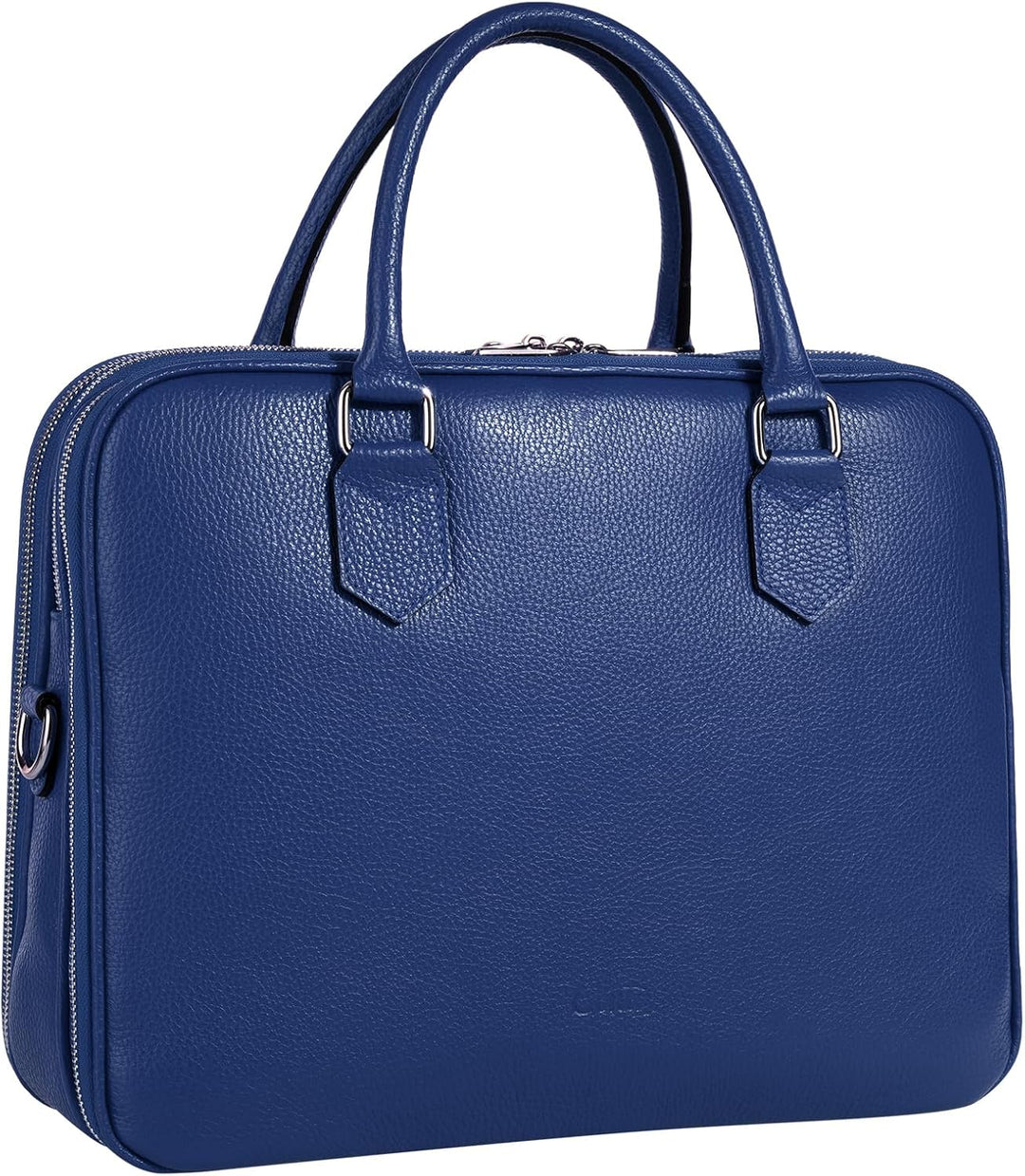 Cluty Aktentasche echt Leder Damen - 021833 Blau, Blau