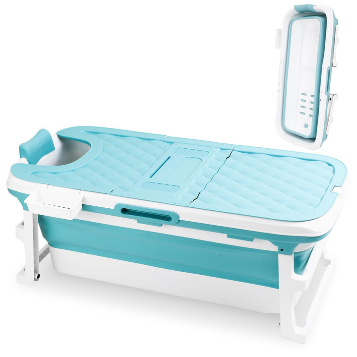 Faltbare Badewanne für Erwachsene, Klappbare Mobile Badewanne 132×60×50 cm, Tragbar &amp; Platzsparend,