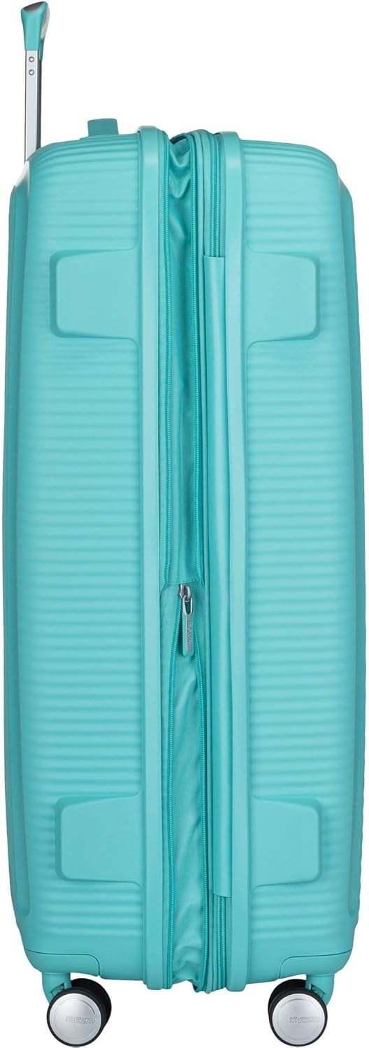 American Tourister Soundbox - Spinner L Erweiterbar Koffer, 77 cm, 97/110 L, Blau (Poolside Blue) Po