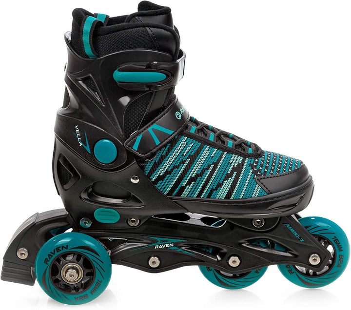 RAVEN 3in1 Inline Skates Triskates Rollschuhe Inliner für Kinder und Erwachsene verstellbar 33-36 (2