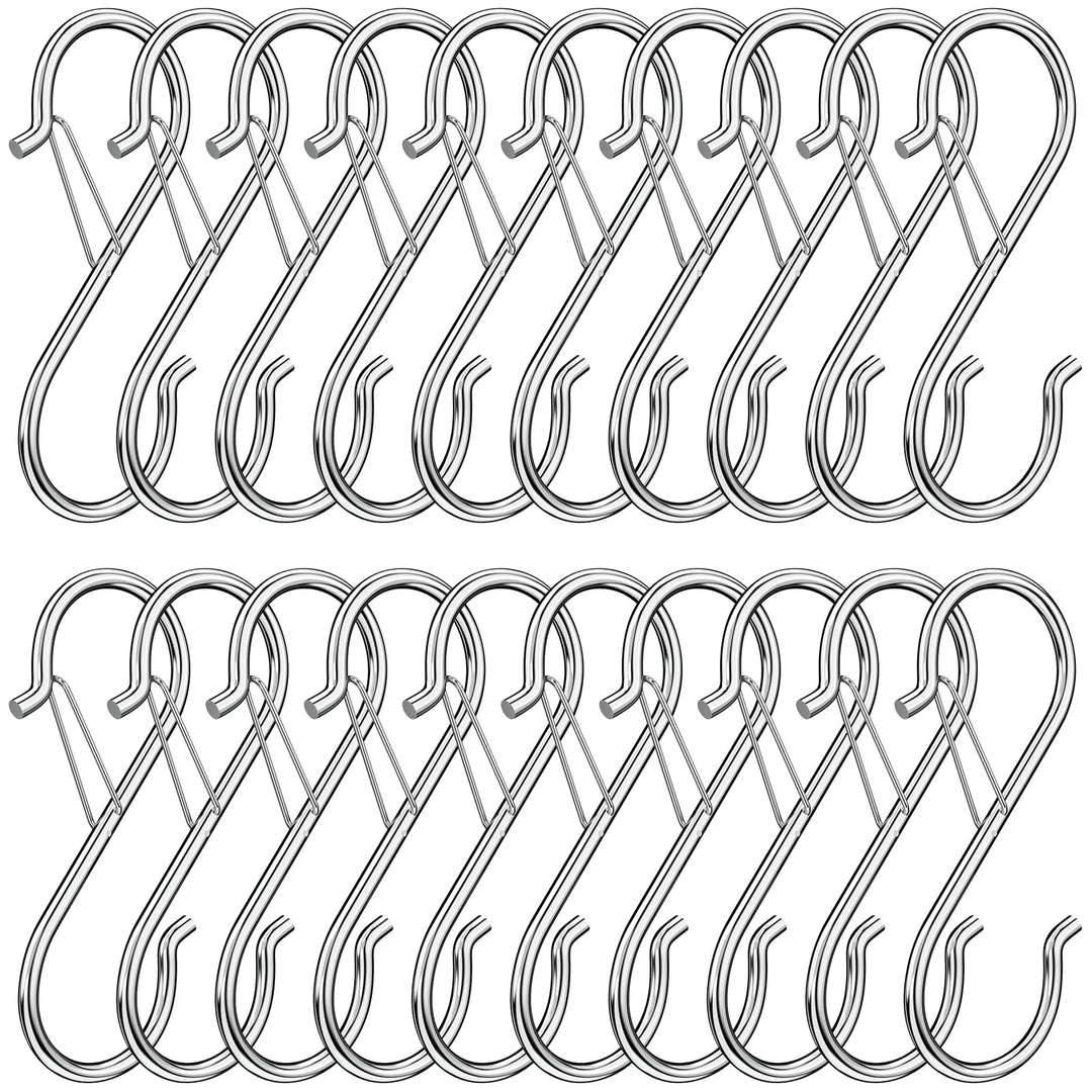 S Haken, Haken Zum Einhängen, Sicherheitsschnalle Design, 20 Stück küchenhaken Schwerlast Metall Hak
