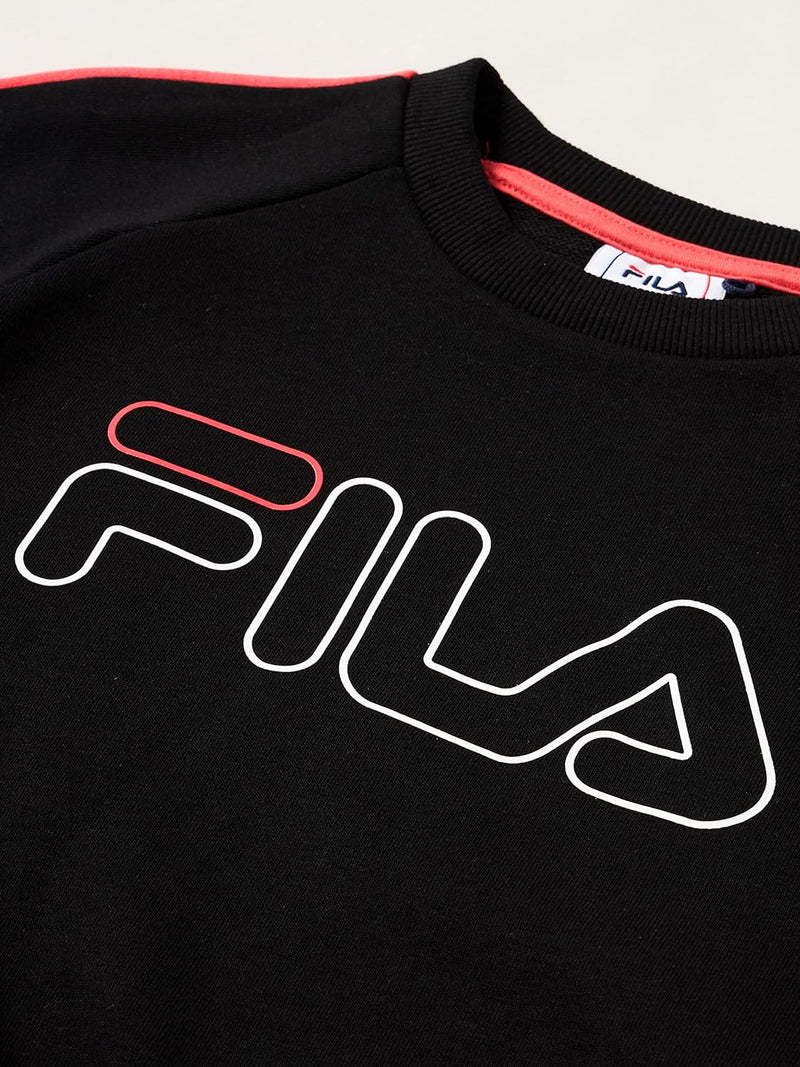 FILA Mädchen Sudan Cropped Sweatshirt 146-152 Black-cayenne, 146-152 Black-cayenne