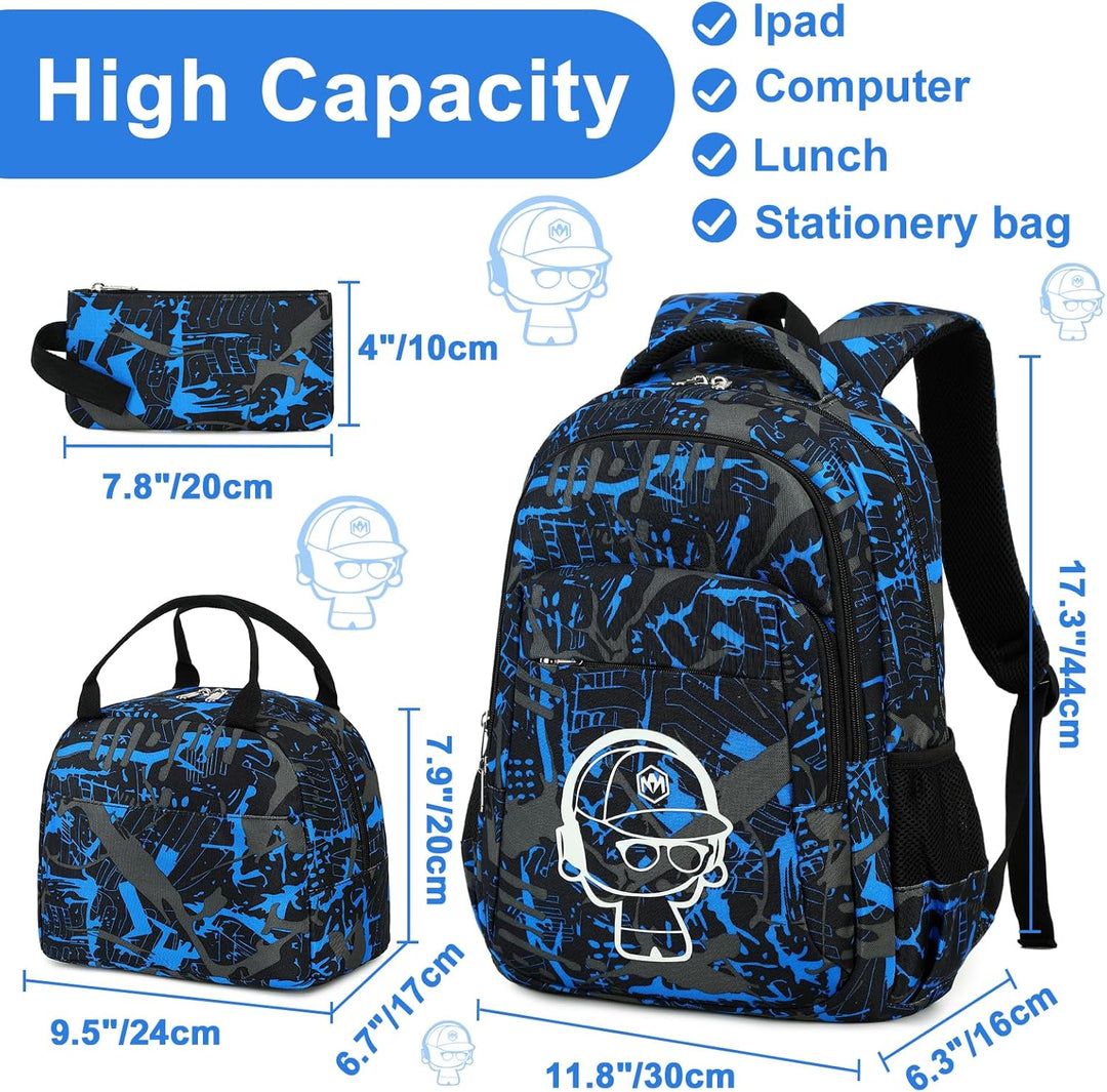 LEDAOU Schulrucksack Junge Teenager Kinder Juvenile Mädchen Daypack Mädchen Freizeitrucksack Backpac