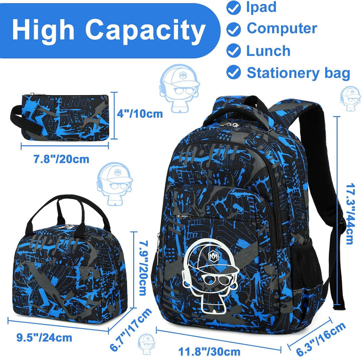 LEDAOU Schulrucksack Junge Teenager Kinder Juvenile Mädchen Daypack Mädchen Freizeitrucksack Backpac