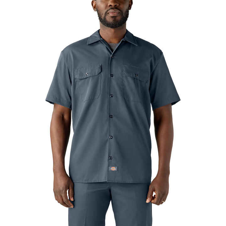 Dickies Herren Big and Tall Short-Sleeve Work Button-Down-Shirt S Air Force, S Air Force