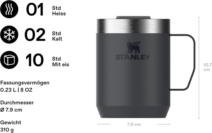 STANLEY 1913 Classic Legendary Camp Mug 0.23L - Hält 1 Stunden Heiss - 2 Stunden Kalt - BPA-Frei - S