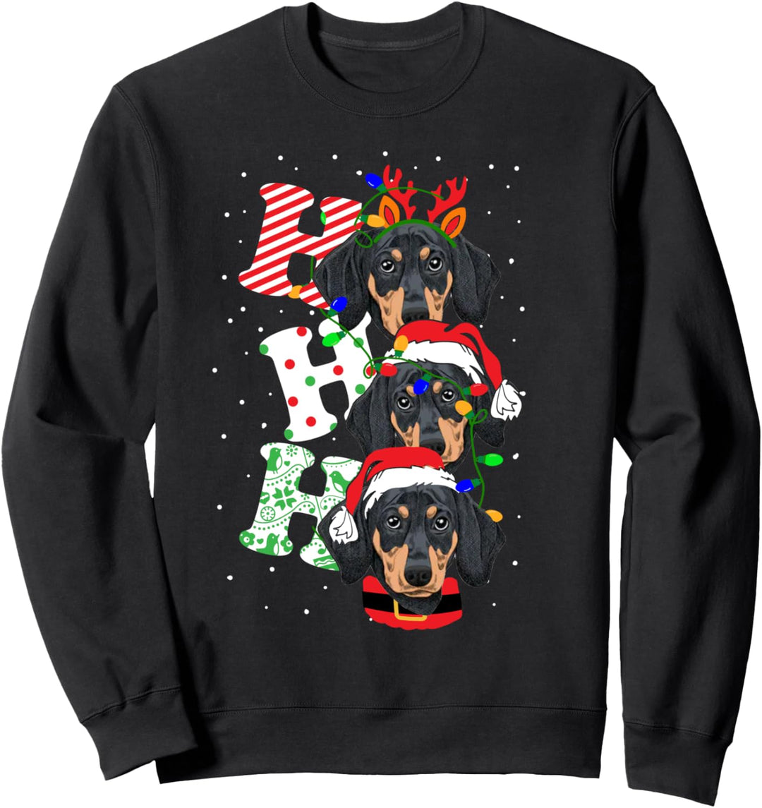 HO HO HO Santa Dackel Lustig Dackel Weihnachten Geschenk Sweatshirt