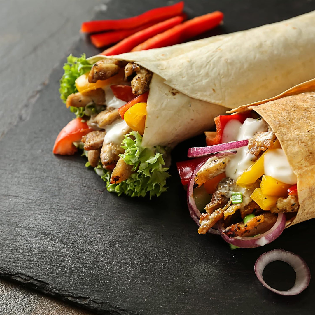 Relaxdays 12 x Schieferplatte im Set, grosse Servierplatten aus Schiefer, zum Servieren & Beschrifte