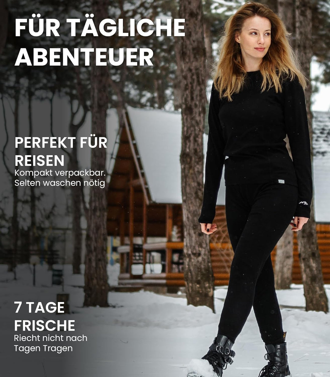 Merinowolle Thermounterwäsche Damen - Merino Unterhose Damen Merino Leggings + Wollsocken 320 Charco