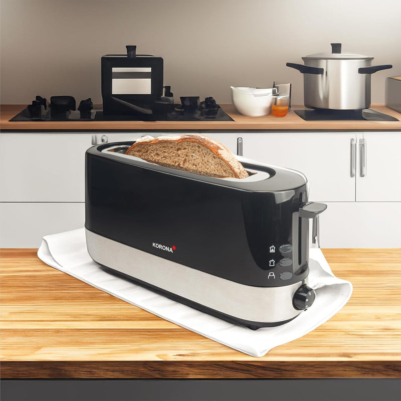 Korona 21305 Toaster 2 Scheiben | Langschlitz | extra schmales Gehäuse | platzsparend | stufenlos ei