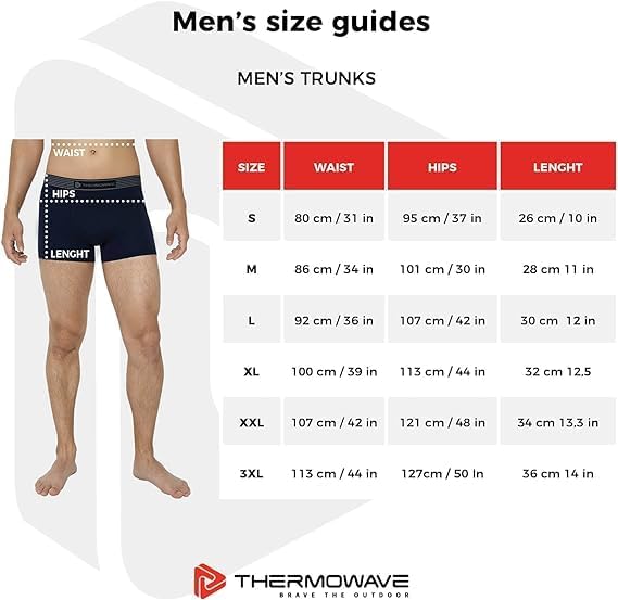 Thermowave Merino Life Unterwäsche Männer - Merino Wolle Boxershorts - Anti Geruch Sport Unterwäsche