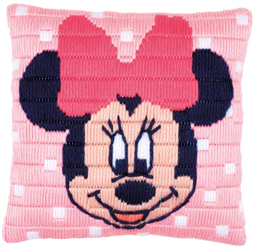 Vervaco Spannstichkissen Disney Minnie Mouse, Stickbild vorgezeichnet Spannstichpackung, vorbezeichn
