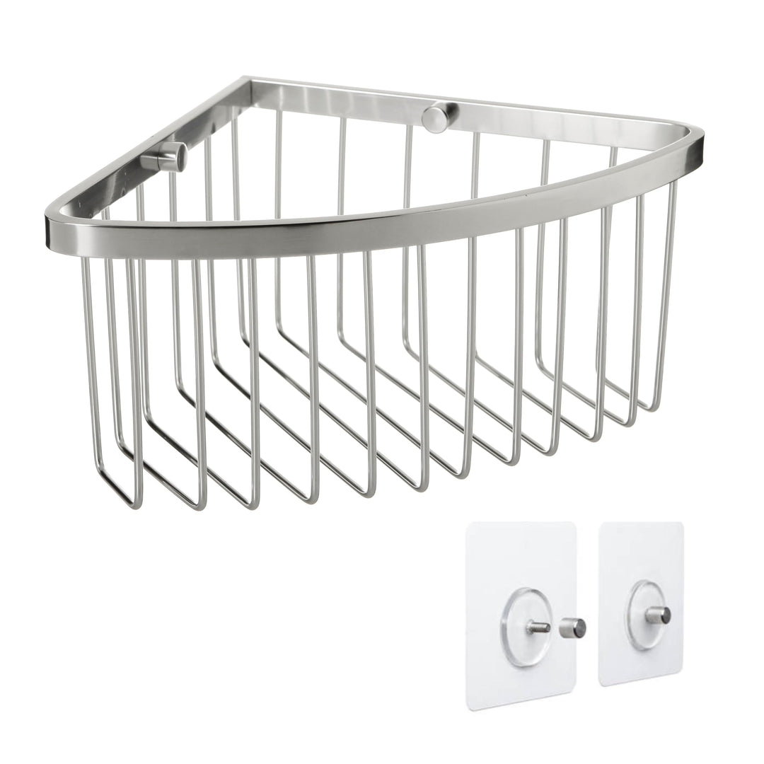 TATAY Duschkorb Ohne Bohren Eckig | Mit Befestigungssystem (Quick Fix) | Belastbar bis 5 kg | 100% R
