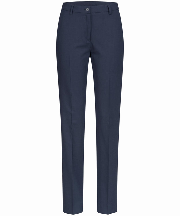Greiff Corporate Premium Damen Business-Hose Regular-Fit 44 Blau-mikrodessin, 44 Blau-mikrodessin