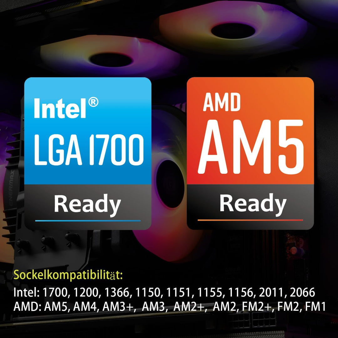 Enermax CPU-Kühler T50 Axe ARGB 12cm ETS-T50 ARGB Schwarz Single