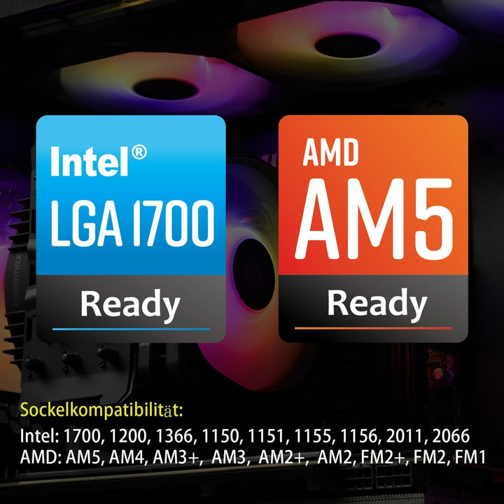 Enermax CPU-Kühler T50 Axe ARGB 12cm ETS-T50 ARGB Schwarz Single