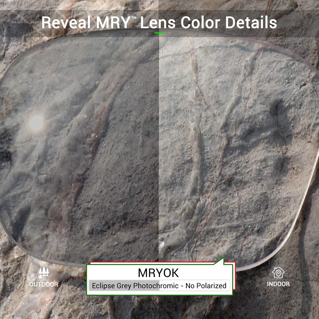 Mryok Ersatzgläser für Oakley Holbrook OO9102 - Options Nicht Polarisiert - Eclipse Grey Photochromi