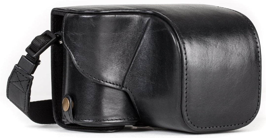 MegaGear Sony Alpha A6300, A6000 (16-50 mm) Ever Ready Echtleder Kamera-Case mit Trageriemen und Bat