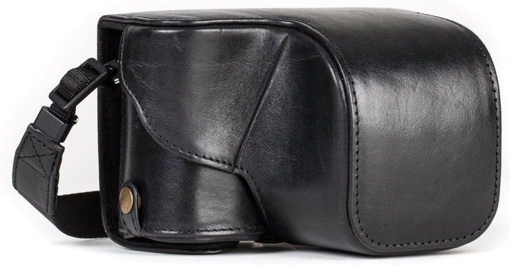 MegaGear Sony Alpha A6300, A6000 (16-50 mm) Ever Ready Echtleder Kamera-Case mit Trageriemen und Bat