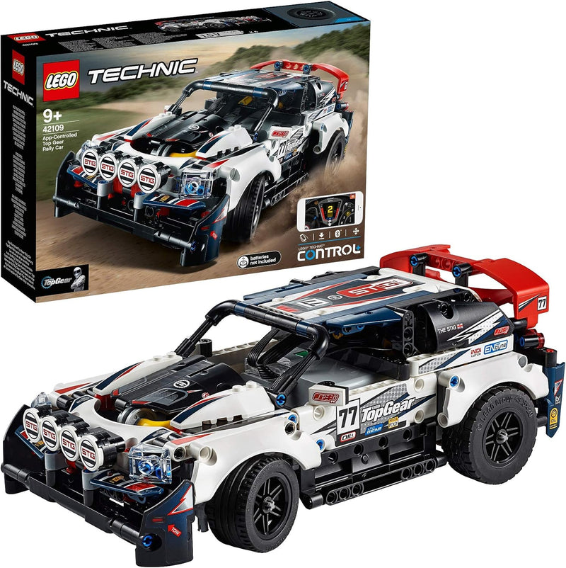 LEGO 42109 Technic Control+ Top-Gear Ralleyauto mit App-Steuerung, Rennauto, ferngesteuertes Auto, S