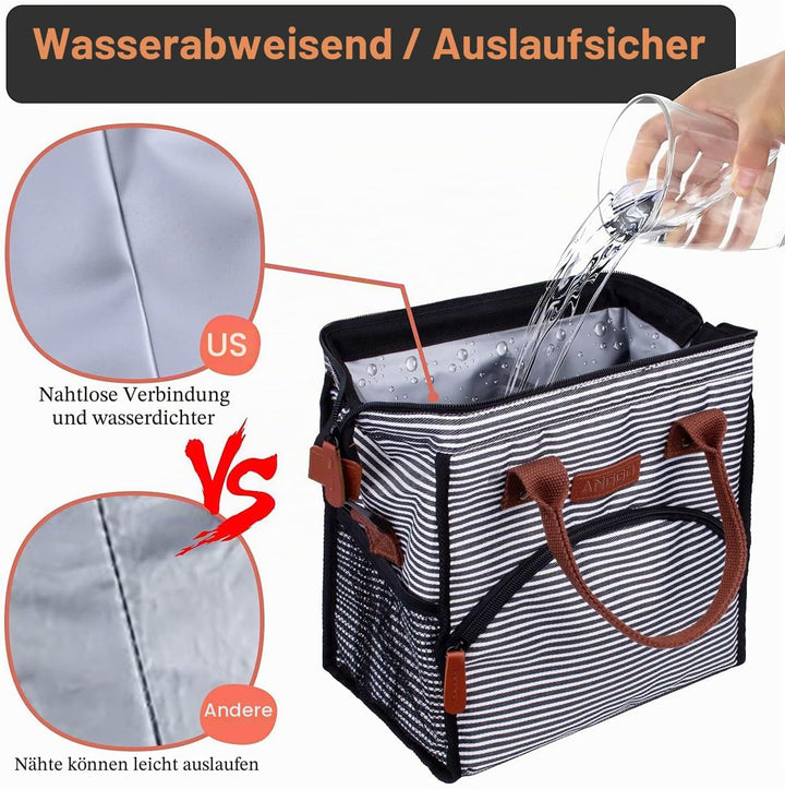 Kühltasche Picknicktasche, ANGGO Grosse Kapazität Kühlbox Lunchtasche Wasserdicht und Auslaufsicher,