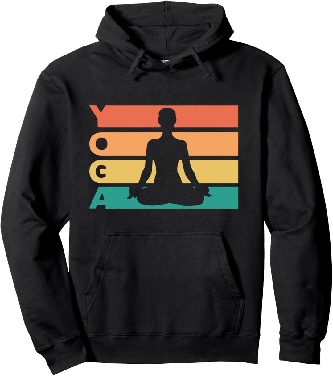 Retro Vintage Yoga Geschenk für Yogis Pullover Hoodie