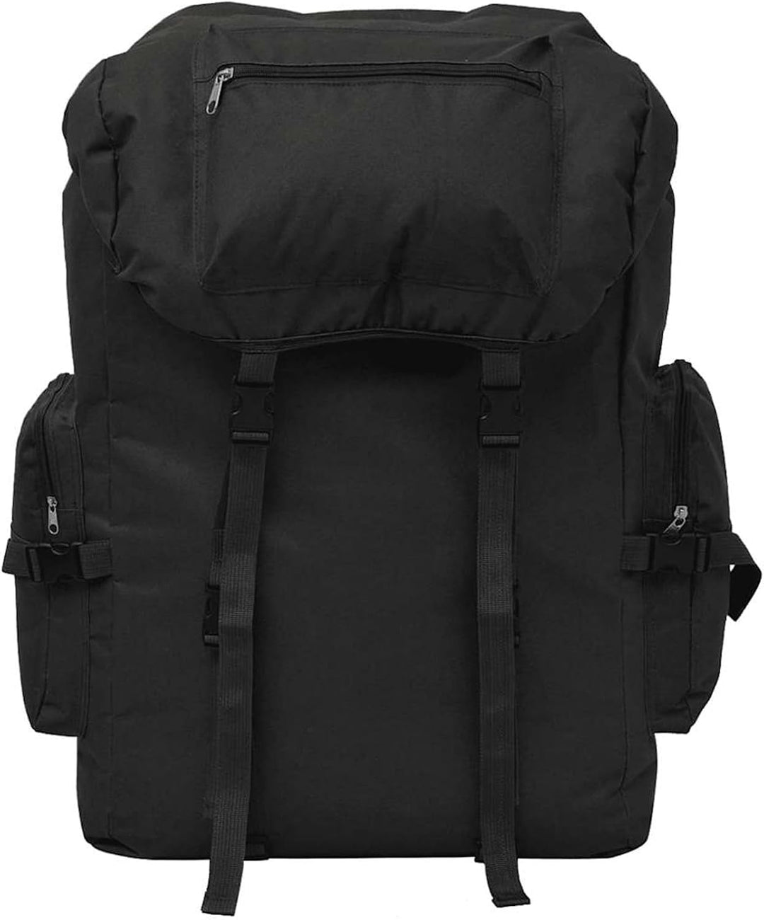 Homgoday Militär Rucksack 65L wasserabweisend, Armee Rucksack aus 600D Polyester Schwarz, Outdoor Ru