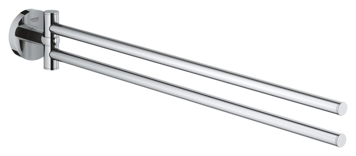 GROHE Start - Handtuchhalter (439mm, 2-armig & schwenkbar, Material: Metall, inkl. Schrauben & Dübel